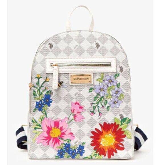 US Polo Floral Graphic Backpack Travel Bag Campus $89 main image 4